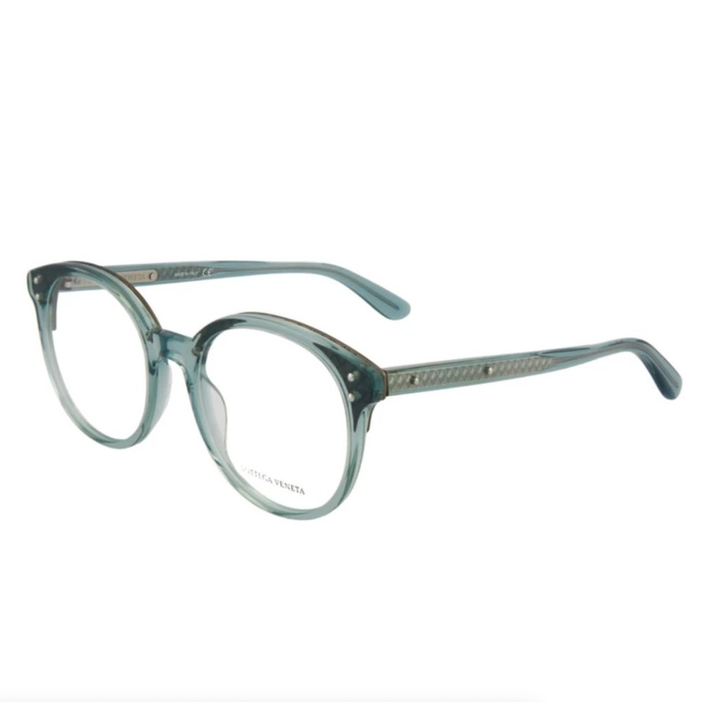 Bottega Veneta Women's Transparent Blue and Green Eyeglasses!